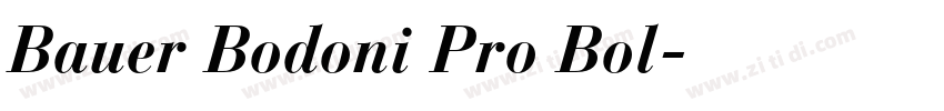 Bauer Bodoni Pro Bol字体转换